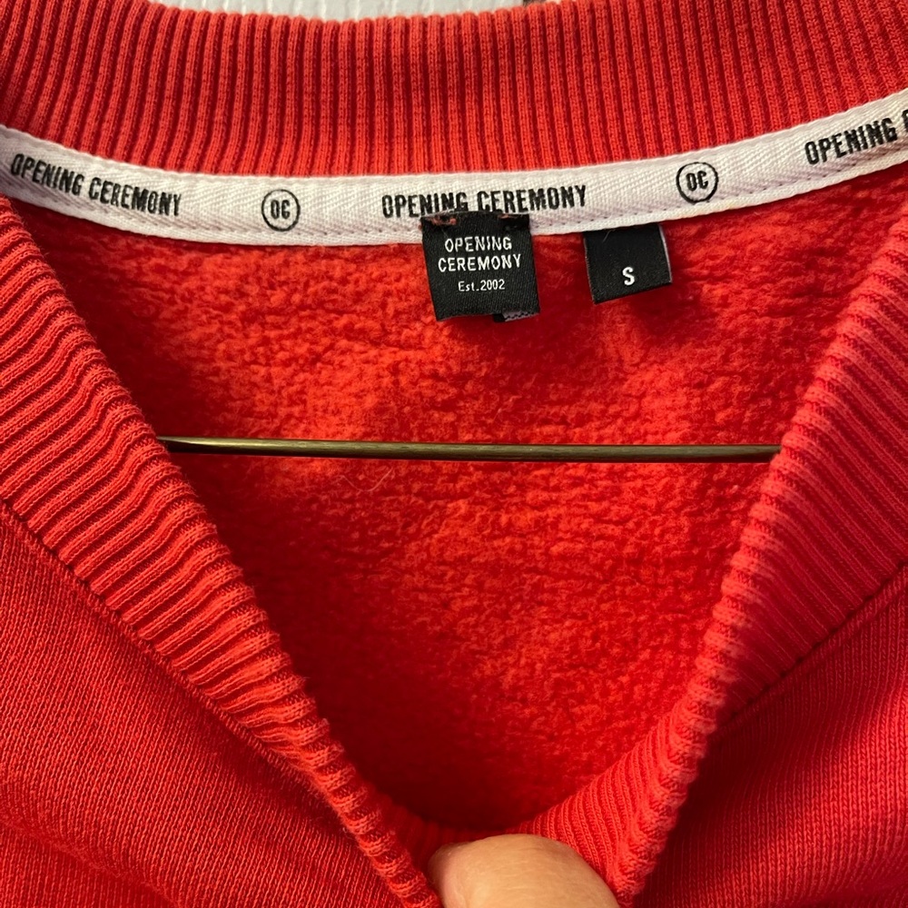 Opening Ceremony red crop sweatshirt